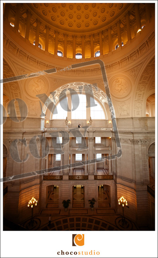 San Francisco City Hall edgy wedding photography