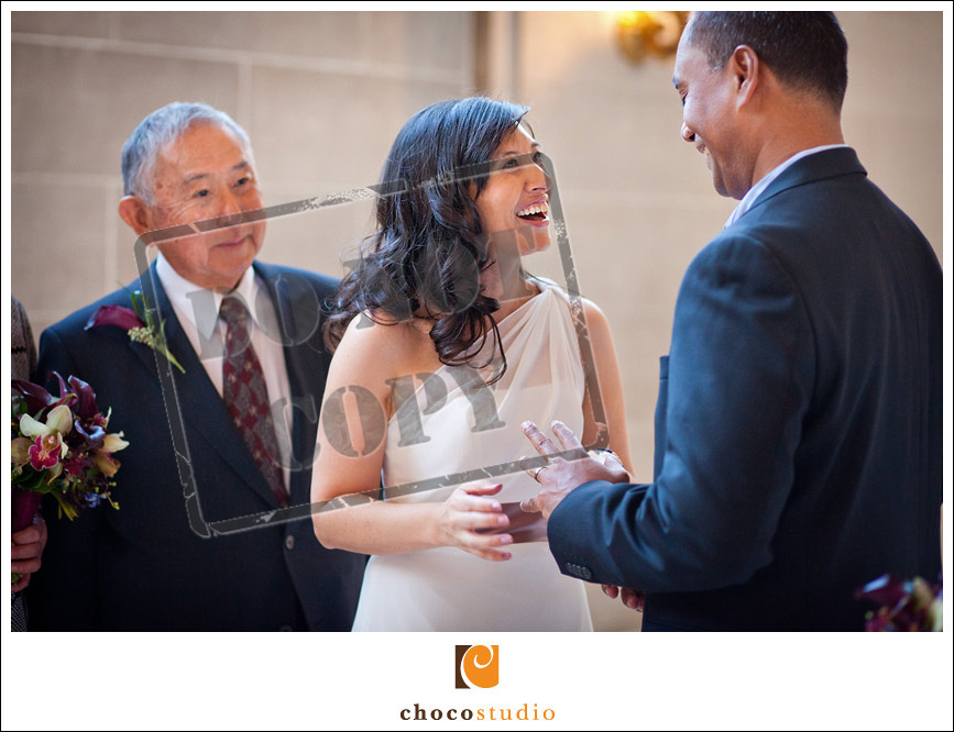 San Francisco City Hall Wedding ring exchange